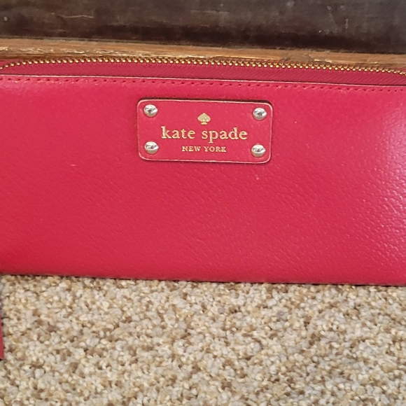Kate Spade Red Leather Wristlet - Picture 1 of 7